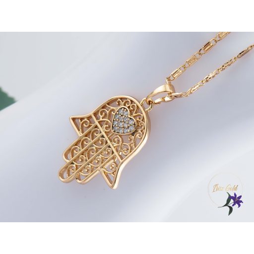 Dea antiallergén Fatime keze medálos nyaklánc-18K 