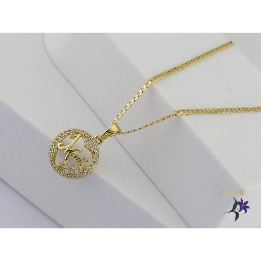 Odil antiallergén " MOM" feliratos medálos nyaklánc-14K