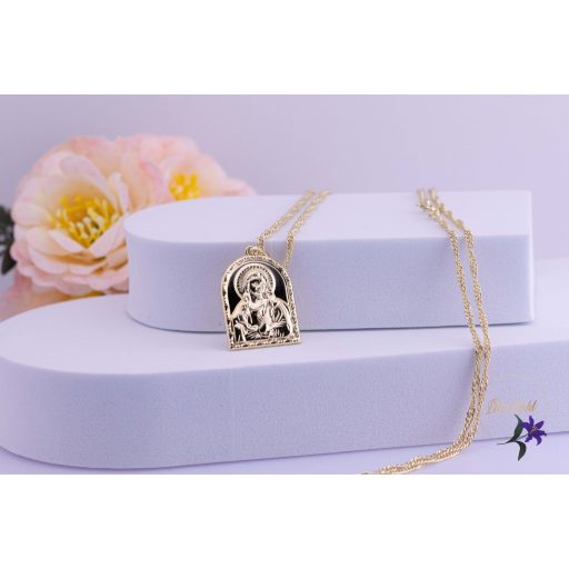 Jézust ábrázoló antiallergén medálos nyaklánc-14K 