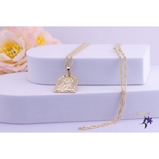 Jézust ábrázoló antiallergén medálos nyaklánc-14K 