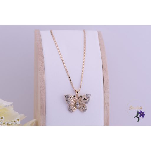 Miett antiallergén pillangós medálos nyaklánc medál-18K 