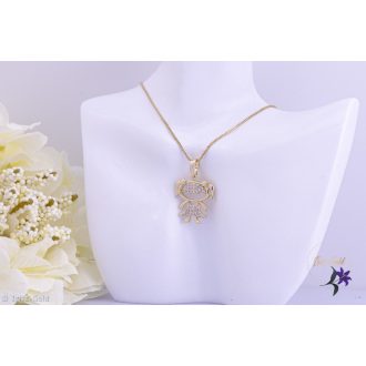   Noémi antiallergén kislányt ábrázoló medálálos nyaklánc -14K 