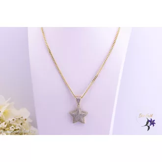Rubina goldfilled csillag medálos nyaklánc-14K 