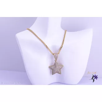 Rubina goldfilled csillag medálos nyaklánc-14K 