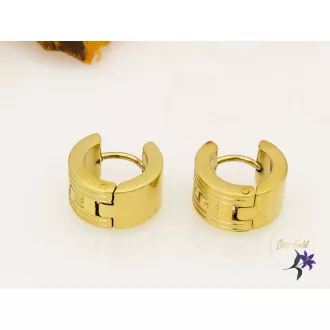 Bertold-gold nemesacél férfi karika fülbevaló-18K