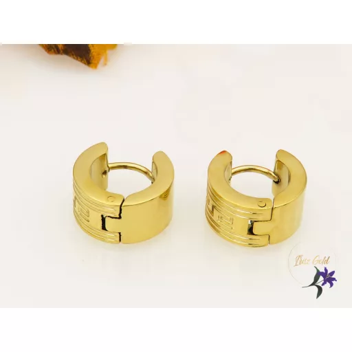 Bertold-gold nemesacél férfi karika fülbevaló-18K