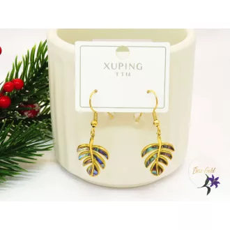 Cilla  nemesacél levélalakú fülbevaló-18K 