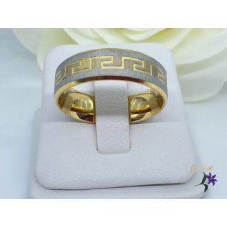   Xuping Aphrodité antiallergén görög mintás multicolor nemesacél karikagyűrű 