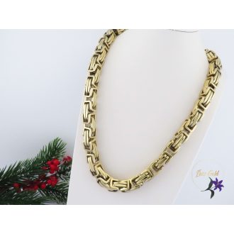 Sassa nemesacél férfi vastag nyaklánc-18K
