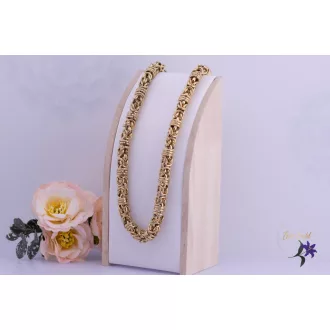 Andora nemesacél nyaklánc diszes szemekkel-18K 