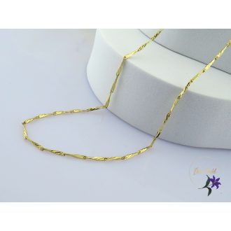 Era -45 antiallergén husszúkás szemű nyaklánc-14K 