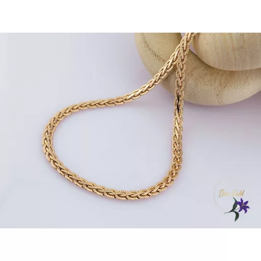 Netta antiallergén 50/4 csavart mintás nyaklánc -18K 