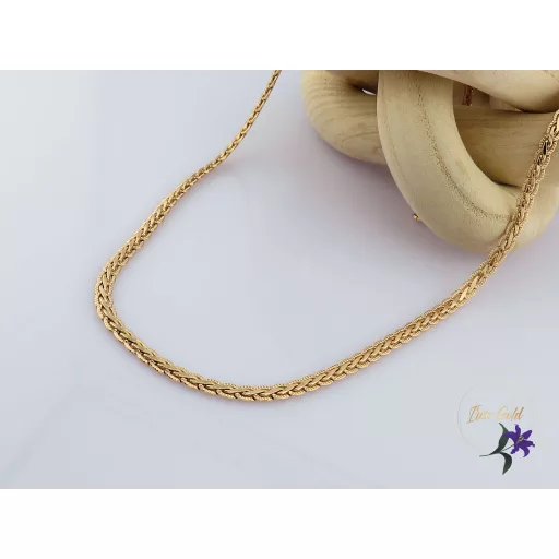 Netta antiallergén 50/4 csavart mintás nyaklánc -18K 