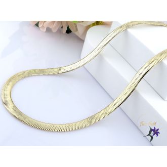 Anett antiallergén tömör lapos nyakék-14K 