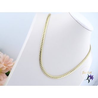 Zorka antiallergén fonott szemes nyakék-14K 