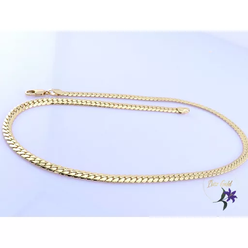 Zorka antiallergén fonott szemes nyakék-14K 