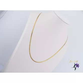 Néle antiallergén fényes lapos nyakék-18K 