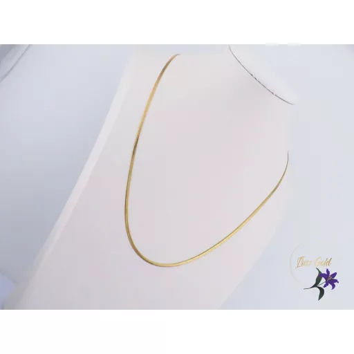 Néle antiallergén fényes lapos nyakék-18K 