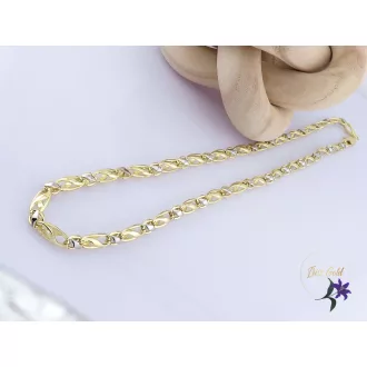 Lajla antiallergén 60 cm csavart szemes nyaklánc -14K 