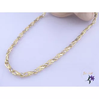 Lajla antiallergén 60 cm csavart szemes nyaklánc -14K 