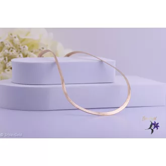   Rena antiallergén lapos fényes hosszú 60cm-es nyaklánc-18K 