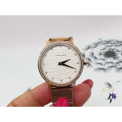 Női Hannah Martin analog karóra nemesacél-rose gold