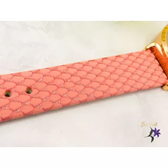   Női divatkaróra színátmenetes számlap körbe mozgó kristályok-pink