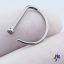 Titanium orr karika piercing-rodium