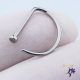 Titanium orr karika piercing-rodium