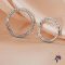 Titanium metszett orr karika piercing-rodium