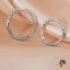 Titanium metszett orr karika piercing-rodium