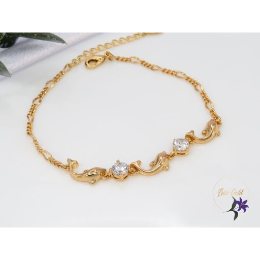 Xuping Adrien Gold Filled szett csomagban olcsóbb fehér delfines -18K
