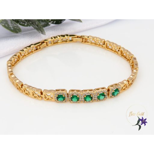Xuping Gabriella Gold Filled szett csomagban olcsóbb zöld köves-18K