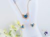 Liza antiallergén swarovski köves delfines szett -18K 