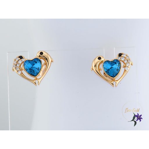 Liza antiallergén swarovski köves delfines szett -18K 