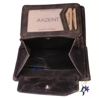 Akzent barna bőr pénztárca ( RFID SAFE )