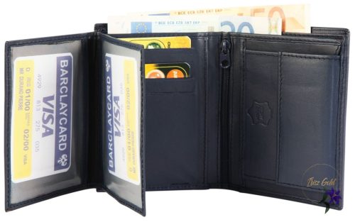 Exellanc szilvakék  bőr pénztárca álló 