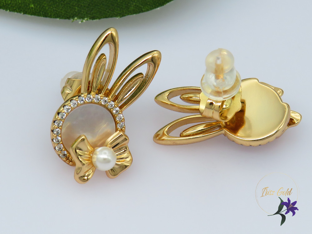 Mara gold filled fülbevaló kagyló betéttel-18K