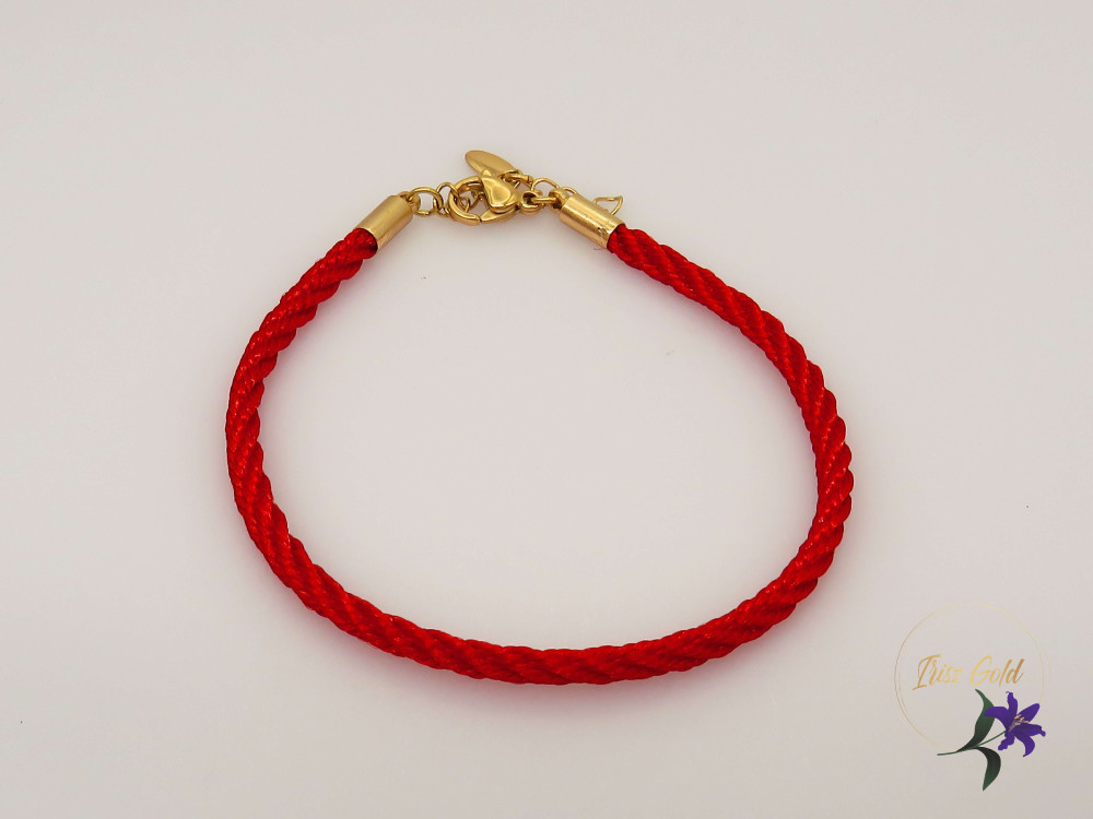 Xuping 18 cm-piros sodrott karkötő -18K