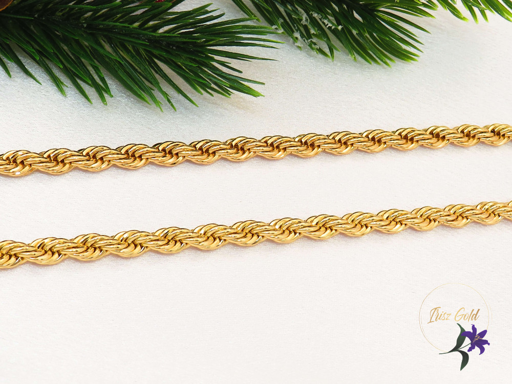Orsi-60 Gold Filled csavart hosszú nyaklánc -18k