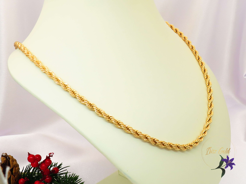 Orsi-60 Gold Filled csavart hosszú nyaklánc -18k