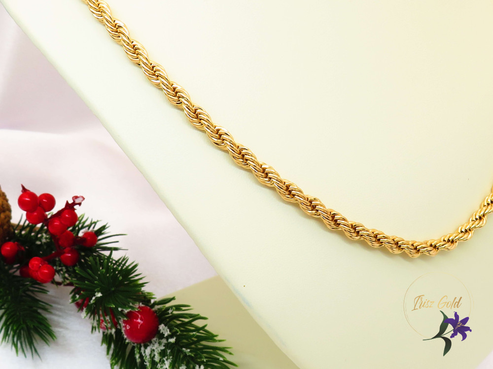 Orsi-60 Gold Filled csavart hosszú nyaklánc -18k