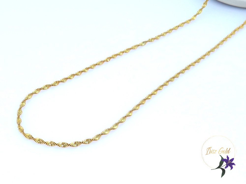 Gold filled csavart nyaklánc -18K