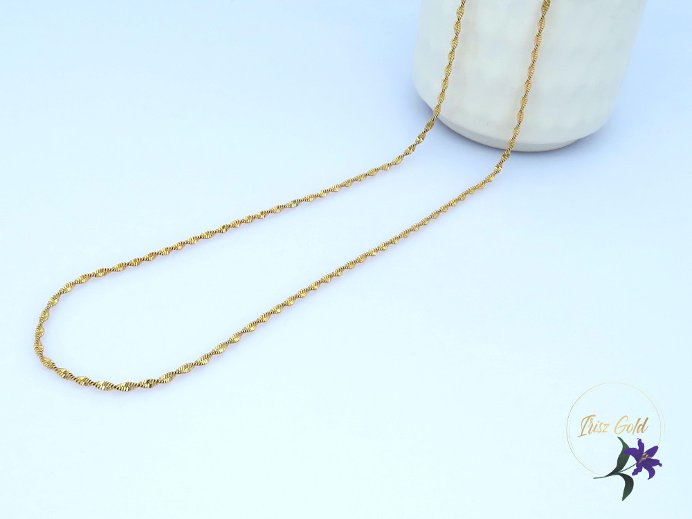 Gold filled csavart nyaklánc -18K