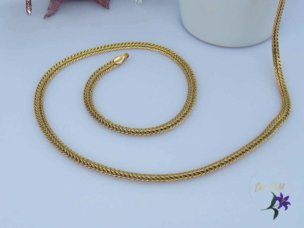 Enci gold filled halszálkás nyaklánc-18K
