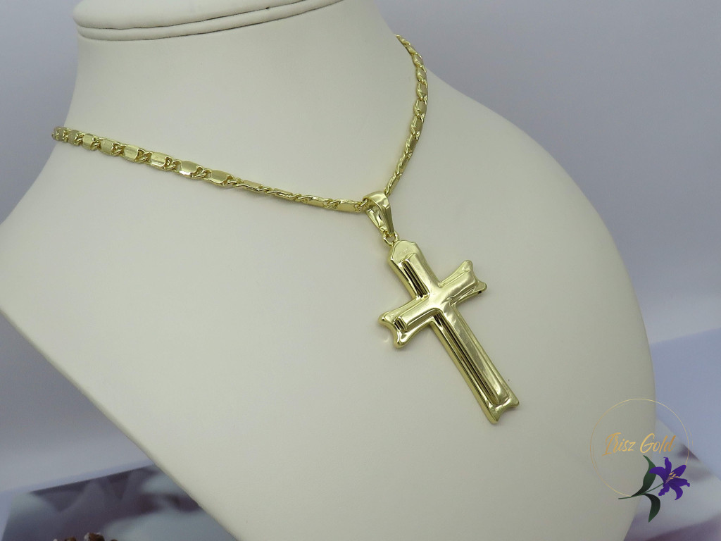Lajla nagykeresztes nyaklánc -14K