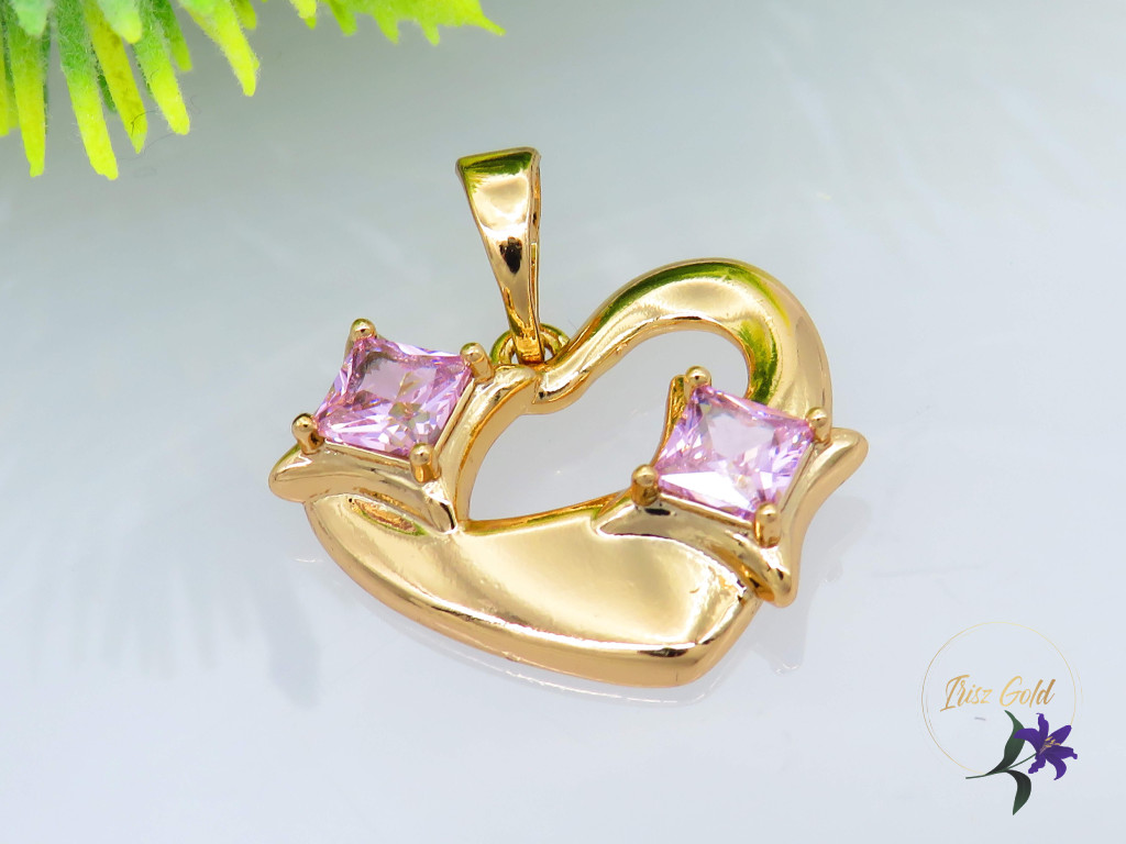 Anita rózsszin medál -18K