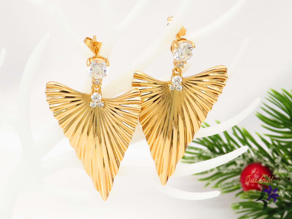 Sharlott-gold Gold Filled egyedi fülbevaló-18K