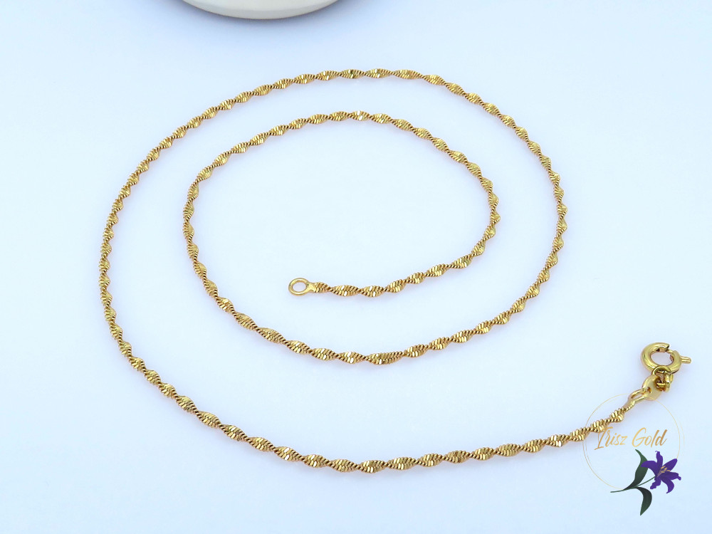 Gold filled csavart nyaklánc -18K